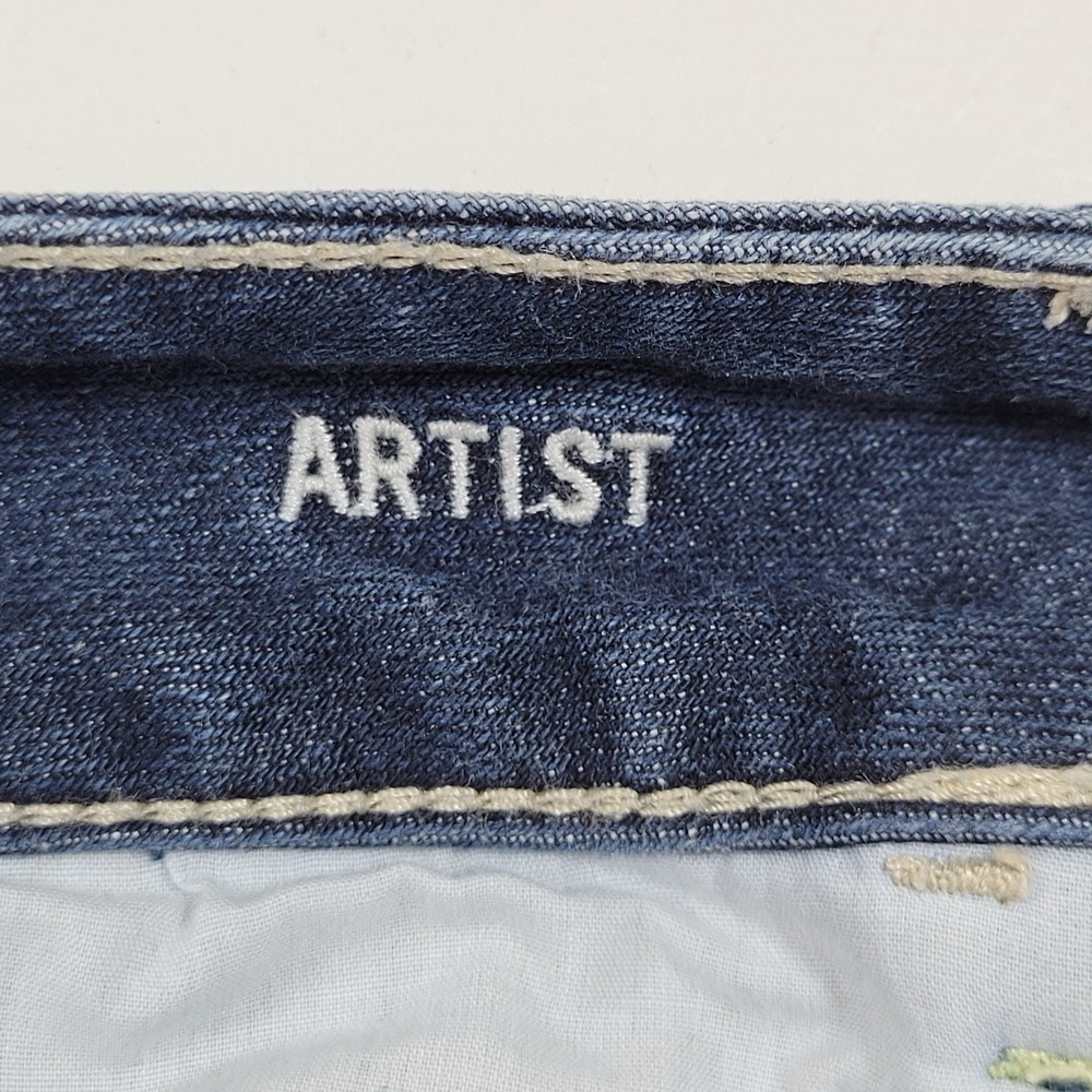 American Eagle Women's Jeans Artist Stretch Bootcut Size 0 Blue - Picture 8 of 10
